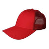 Branded Promotional 100% COTTON FRONTED 6 PANEL TRUCKER CAP in Red Baseball Cap From Concept Incentives.