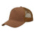 Branded Promotional LINEN FRONTED 5 PANEL STRUCTURED TRUCKER BASEBALL CAP in Brown Baseball Cap From Concept Incentives.