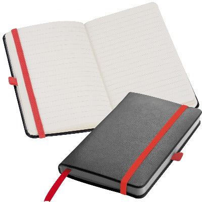 Branded Promotional TRENDY A6 NOTE BOOK in Red Note Pad From Concept Incentives.