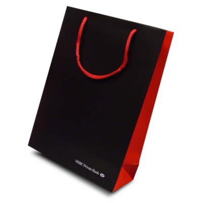 Branded Promotional LUXURY PAPER CARRIER BAG - MEDIUM - MATT 195GSM ARTBOARD with Matt Laminate, Short Pp Rope Handles Carrier Bag From Concept Incentives.