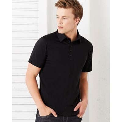 Branded Promotional CANVAS 5 BUTTON POLO SHIRT Polo Shirt From Concept Incentives.