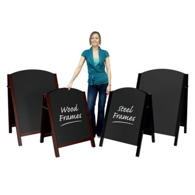 Branded Promotional PREMIER CHALK A-BOARD with Wood Frame Sign From Concept Incentives.