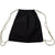 Branded Promotional 5OZ BLACK COTTON DOUBLE DRAWSTRING BAG Bag From Concept Incentives.