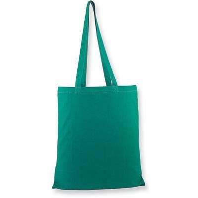 Branded Promotional 5OZ TEAL ECO FRIENDLY COTTON SHOPPER TOTE BAG Bag From Concept Incentives.