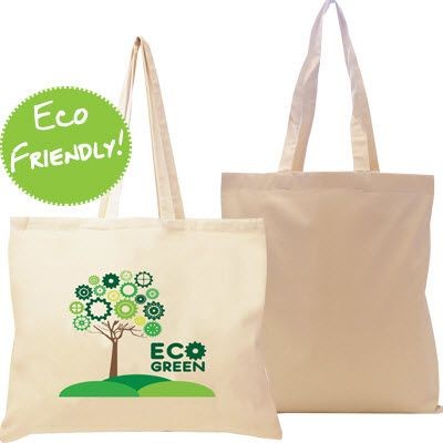 Branded Promotional 10OZ ECO FRIENDLY NATURAL COTTON CANVAS SHOPPER TOTE BAG with Gusset Bag From Concept Incentives.