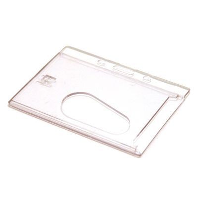 Branded Promotional BLANK STOCK HARD PLASTIC CARD HOLDER - LANDSCAPE Lanyard Accessory From Concept Incentives.