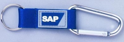 Branded Promotional SHORT STRAP KEYRING with Carabiner Fitting Keyring From Concept Incentives.