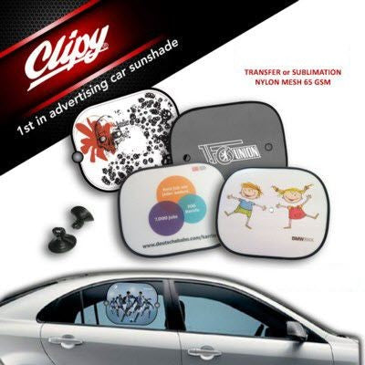 Branded Promotional CLIPY MOD 100 CAR SIDE WINDOW SUNSCREEN Car Windscreen Sun Shade From Concept Incentives.