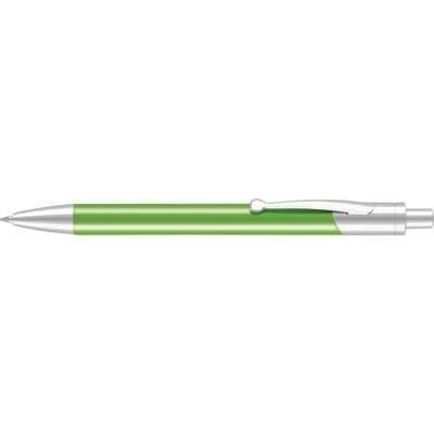 Branded Promotional CALYPSO ALUMINIUM METAL BALL PEN With Coloured Barrel and Silver Trim Pen From Concept Incentives.