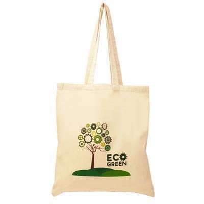 Branded Promotional 5OZ ALTERNATIVE COTTON SHOPPER TOTE BAG with Long Handles Bag From Concept Incentives.