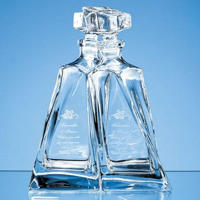 Branded Promotional CRYSTALITE LOVERS DECANTER SET Decanter From Concept Incentives.