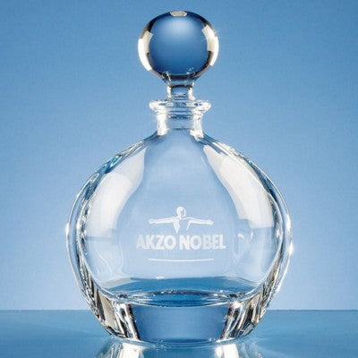 Branded Promotional CRYSTALITE ROUND GLASS DECANTER Decanter From Concept Incentives.