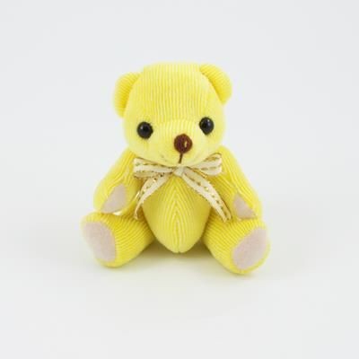 Branded Promotional 12CM PLAIN LEMON CANDY BEAR Soft Toy From Concept Incentives.