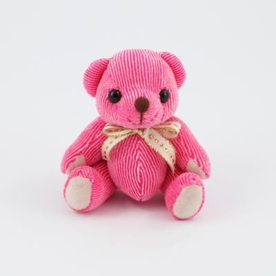 Branded Promotional 12CM PLAIN RASPBERRY CANDY BEAR Soft Toy From Concept Incentives.