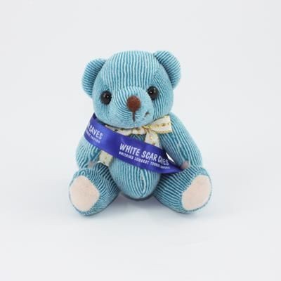 Branded Promotional 12CM SASH BLUBERRY CANDY BEAR Soft Toy From Concept Incentives.