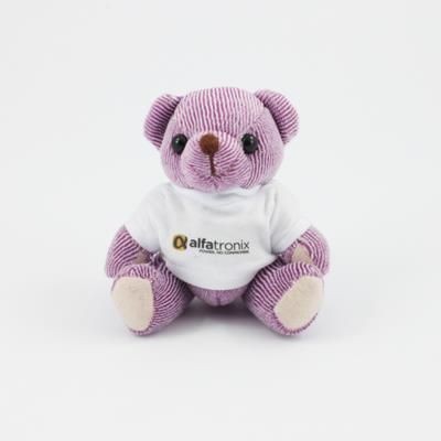 Branded Promotional 12CM TEE SHIRT BLACKBERRY CANDY BEAR Soft Toy From Concept Incentives.