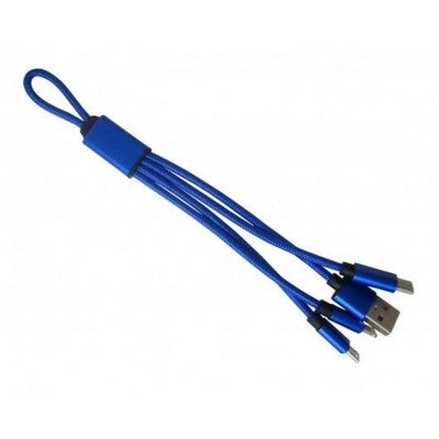 Branded Promotional 3-IN-1 BRAIDED CABLE Cable From Concept Incentives.