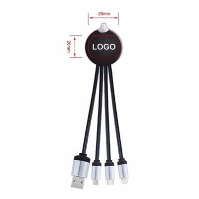Branded Promotional 3-IN-1-LIGHT UP CABLE Cable From Concept Incentives.