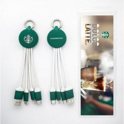 Branded Promotional 3-IN-1 LIGHT UP CABLE with NFC Chip Cable From Concept Incentives.