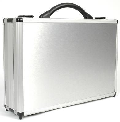 Branded Promotional DIVIDE 100 PRESENTATION BRIEFCASE in Silver Presentation Case From Concept Incentives.