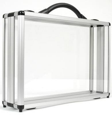 Branded Promotional DIVIDE 100 CLEAR TRANSPARENT PRESENTATION BRIEFCASE Presentation Case From Concept Incentives.