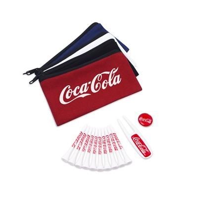 Branded Promotional COTTON CANVAS ZIP GOLF BAG 9 Golf Gift Set From Concept Incentives.