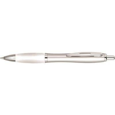 Branded Promotional CONTOUR DIGITAL ARGENT BALL PEN in White Pen From Concept Incentives.