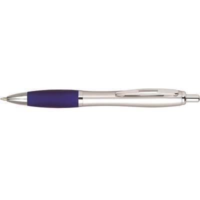 Branded Promotional CONTOUR DIGITAL ARGENT BALL PEN in Blue Pen From Concept Incentives.