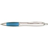 Branded Promotional CONTOUR DIGITAL ARGENT BALL PEN in Light Blue Pen From Concept Incentives.