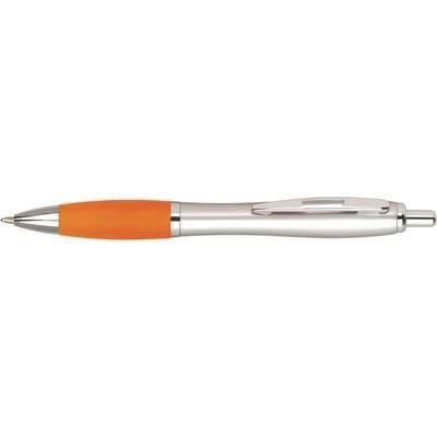 Branded Promotional CONTOUR DIGITAL ARGENT BALL PEN in Orange Pen From Concept Incentives.