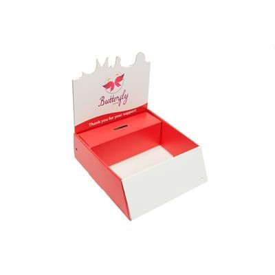 Branded Promotional CHARITY BOX Money Box From Concept Incentives.