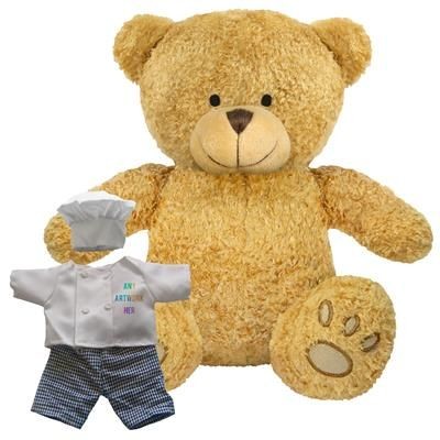 Branded Promotional PRINTED PROMOTIONAL SOFT TOY EDWARD II TEDDY BEAR with Chef Outfit Soft Toy From Concept Incentives.