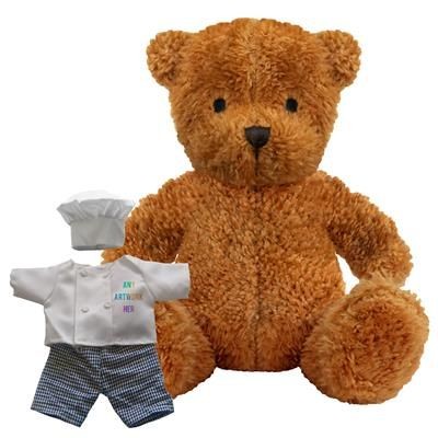 Branded Promotional PRINTED PROMOTIONAL SOFT TOY JAMES II TEDDY BEAR with Chef Outfit Soft Toy From Concept Incentives.