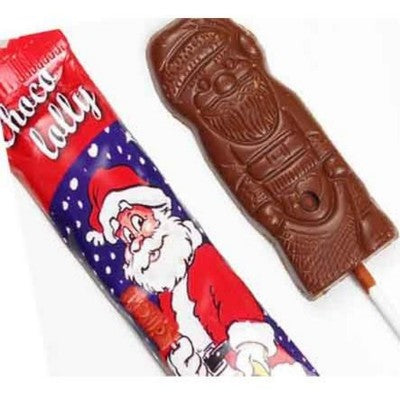 Branded Promotional CHOCOLATE FATHER CHRISTMAS SANTA LOLLIPOP Chocolate From Concept Incentives.
