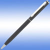 Branded Promotional CHEVIOT ARGENT BALL PEN in Black with Silver Trim Pen From Concept Incentives.