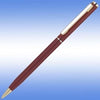 Branded Promotional CHEVIOT ORO BALL PEN in Matt Burgundy with Gold Gilt Trim Pen From Concept Incentives.