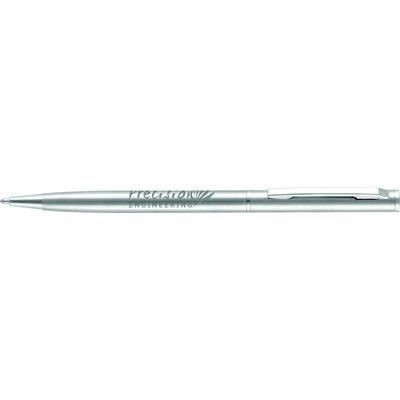 Branded Promotional CHEVIOT STEEL BALL PEN in Stainless Steel Metal Pen From Concept Incentives.