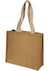 Branded Promotional CHUI JUTE BAG with Long Cotton Strap Handles in Natural Bag From Concept Incentives.