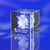 Branded Promotional BEVELLED GLASS CUBE Paperweight From Concept Incentives.