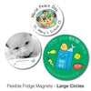 Branded Promotional VARIOUS LARGE CIRCLE SHAPE FLEXIBLE FRIDGE MAGNET Fridge Magnet From Concept Incentives.