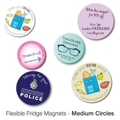 Branded Promotional VARIOUS MEDIUM CIRCLE SHAPE FLEXIBLE FRIDGE MAGNET Fridge Magnet From Concept Incentives.