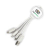 Branded Promotional RAINBOW MULTI CABLE in White Cable From Concept Incentives.