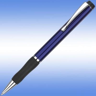 Branded Promotional CONCERTO NO 1 BALL PEN in Blue with Black Grip & Silver Trim Pen From Concept Incentives.