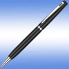 Branded Promotional CENTURION BALL PEN in Black with Silver Trim Pen From Concept Incentives.