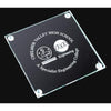 Branded Promotional SQUARE FLAT GLASS COASTER in Green Coaster From Concept Incentives.