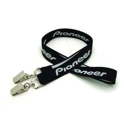 Branded Promotional 3 - 4 INCH DETAILED COARSE WEAVE LANYARD with Double Standard Attachment Lanyard From Concept Incentives.