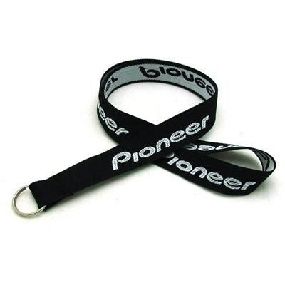 Branded Promotional 3 - 4 INCH DETAILED COARSE WEAVE LANYARD with Keyring Lanyard From Concept Incentives.