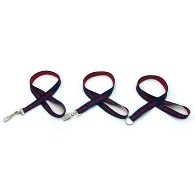 Branded Promotional 5 - 8 INCH DETAILED COARSE WEAVE LANYARD with Bulldog Clip Lanyard From Concept Incentives.