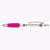 Branded Promotional CONTOUR DIGITAL BALL PEN in White with Pink Grip Pen From Concept Incentives.