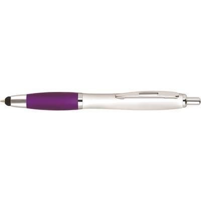 Branded Promotional CONTOUR DIGITAL TOUCH BALL PEN in Purple Pen From Concept Incentives.